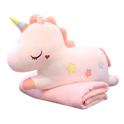 China Toys Cartoon Pillow Toy Desk Sleeping For Girls Gift 3 In 1 Plush Stuffed Cute Soft Animal Toys With Blanket for sale