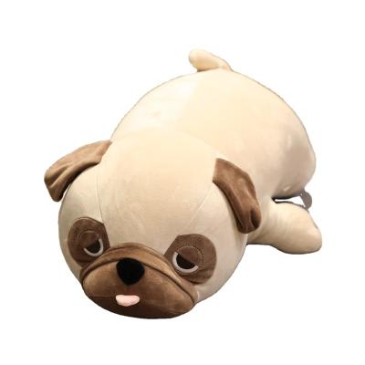 China Dropshipping Super Soft Eco-friendly Plush Dog Pug Plush Pillow 85cm Large for sale