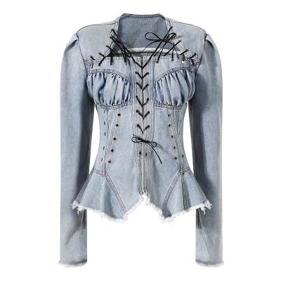 China New fashion QUICK DRY high quality tops wholesale women street wear denim jacket women for sale