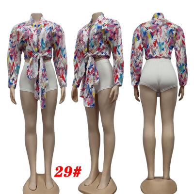 China Tie Knot Anti-pilling Personality Casual Shirt In The Running Style Luxury Women's Designer Shirt Clothes for sale