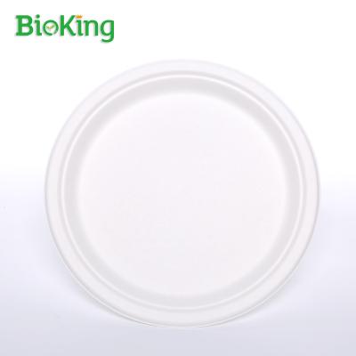 China Oil repellent; Manufacturer Hot Selling BioKing Disposable Tableware Water-Repellent Cheap Bamboo Birthday Porcelain Disposable Tableware Wedding for sale