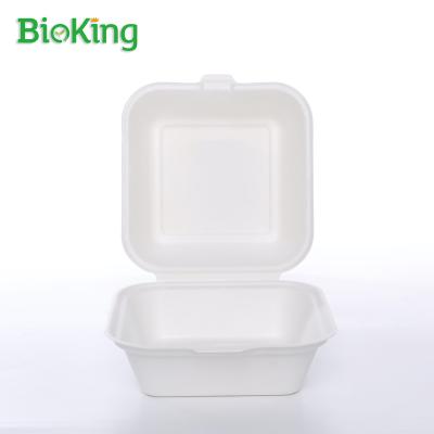 China Oil repellent; BioKingWholesale Water Repellent Biodegradable Food Packaging Containers Hot Box for sale