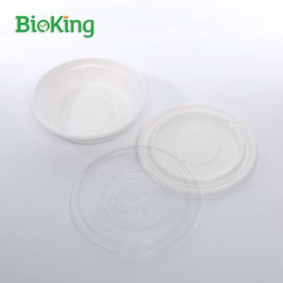 China Oil repellent; 32Oz Round Water Repellent Bagasse Pulp BioKing Biodegradable And Compostable Disposable Sugar Cane Bowl for sale