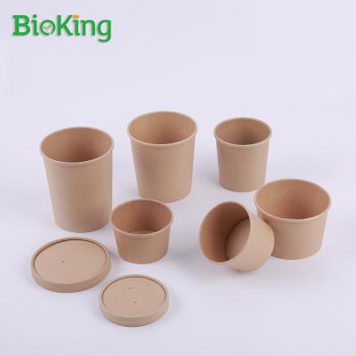 China Oil-resistant; Factory Wholesale Biodegradable Paper Cups Disposable Lunch Box Packaging Water Resistant Cheap Paper Wrapping Paper For Soup for sale