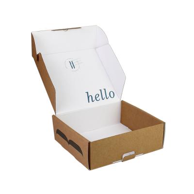 China Recycled Materials Wholesale Custom Printing Corrugated Paper Mailing Listing Box For Clothes for sale