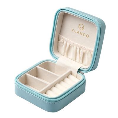 China Biodegradable Customize PU Leather Rectangle Window Jewelry Gift Box for sale