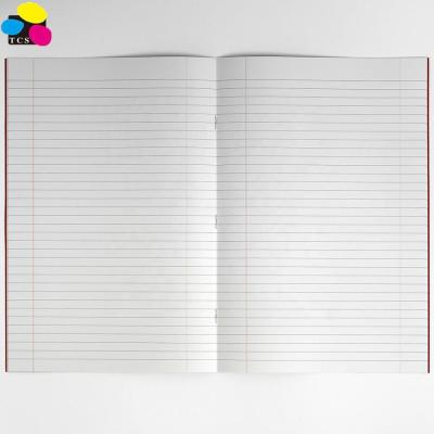 China Factory Directly Printed OEM School Stationery Factory Supply Red A4 80 Page Lined Exercise Book For Students for sale