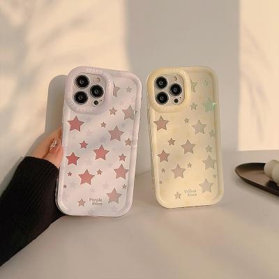 China Shockproof cute girl star romantic color changing laser cell phone case for iphone 14 plus 14 pro 13 pro 12 11 max for sale