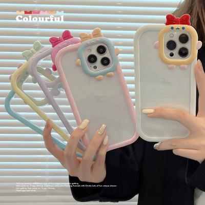 China Cute Cartoon Monster Lens Shockproof Hole Protect Design TPU Color Printing Mobile Phone Back Cover Case For Iphone 14 plus 13 pro 12 max for sale