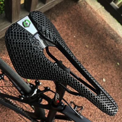 China Eco-friendy Comfortable Shockproof 3D Printed Hollow Cushion Bicycle Saddle Seat 3D Printing Breathable Bike Saddle for sale