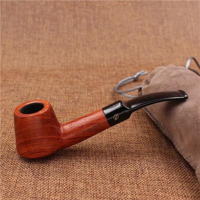 China Traditional Handmade Tobacco Pipe Smoking Pipe Rosewood Tobacco Pipe With Accessories And Color Box for sale