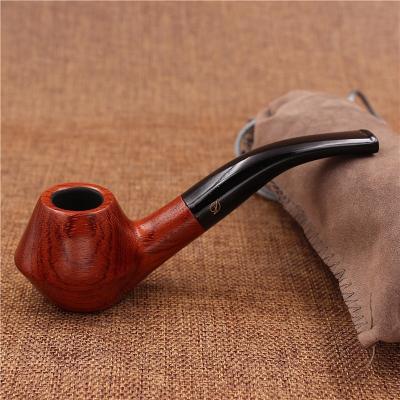 China Traditional Handmade Tobacco Pipe Smoking Pipe Rosewood Tobacco Pipe With Accessories And Color Box for sale