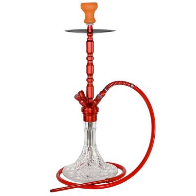 China New design hot sale aluminum shisha top level luxury hookah with 3 - 4 hoses shisha glass bottle hookah aluminum shisha for sale