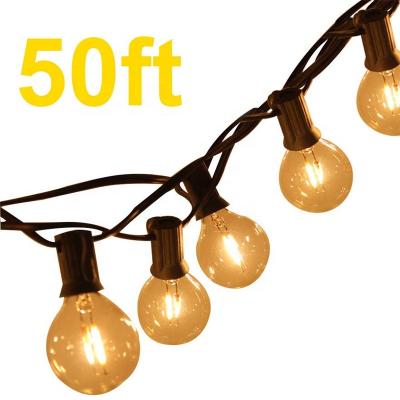 China Indoor Outdoor Festival Decoration 2 Years Warranty E12 Socket G40 Light Bulbs 50ft Indoor Outdoor Decoration Festoon Light for sale