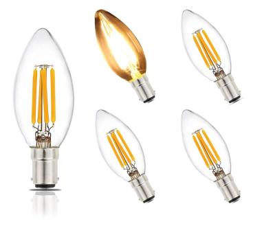 China Indoor /Outdoor 4W B15 Bayonet Base Indoor Decorative 5pack C35 Led Filament Light Bulb for sale