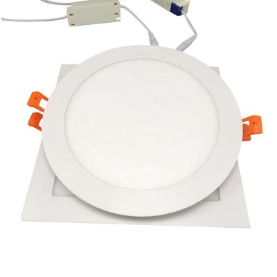 China Long Lifespan Round Square 6W 12W 18W 24W LED Panel Light Recessed Outdoor Thin Ceiling LED Panel Light for sale