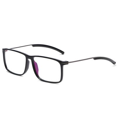 China New modern men's modern men's glass TR90 glass frame UV400 anti-blue lightweight transparent flat light for sale