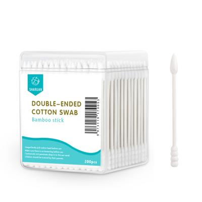 China Daily cleaning clean cotton swab adult disposable white cotton swabs factory direct sales double head paper swabs for sale