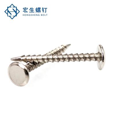 China Stainless steel flat screw with special thread like umbrella for sale