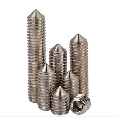 China Toy High Quality DIN914 Black Galvanized Hexagon Socket Setting Screws With Cone Point In Stock for sale