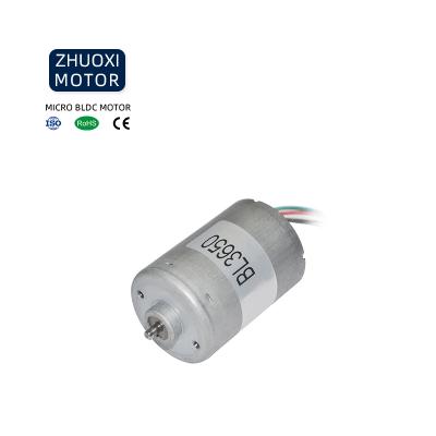 China 3650 Bldc Motor High Torque Long Life Motor Driver 6v 12v 36mm Totally Enclosed Silent Brushless Electric Motor for sale