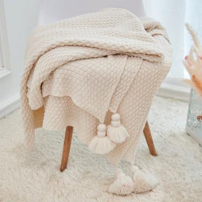 China Anti-pilling Wholesale Custom Design Knitted Private Label Organic Cotton Baby Wrap Fringe Baby Stretch Blankets for sale