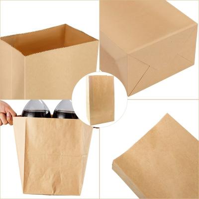 China Recycled Hot Selling Disposable Takeaway Materials Bread Bags for Bakery Store Extra Large Kraft Paper Shopping Bags for sale