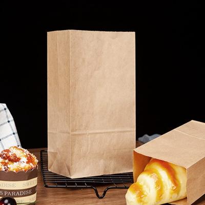 China Recycled Materials Baguette Bread Packaging French Kraft Paper Bags Bakery Wax Grease Oil Proof Donut Baguette Paper Bread Bag for sale