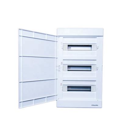 China ABS Flame Retardant ABS Concealed 45 Way 3 Tier Plastic Power Distribution Box Electrical Panel Types for sale