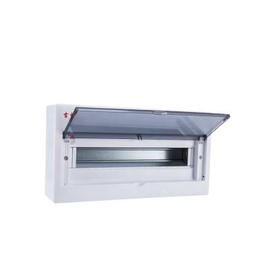 China Light Distribution Indoor Plastic18 Way MCB Residential Outdoor Mounted Distribution Box With Low Voltage for sale