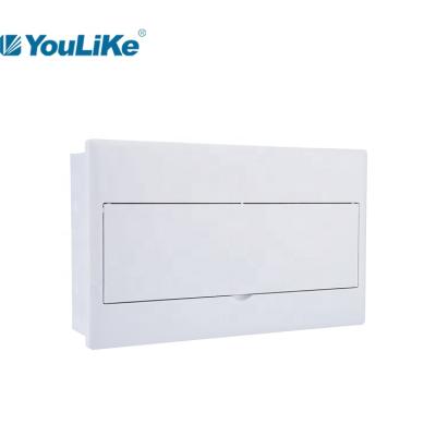 China Light Distribution Low Voltage 16way Single Phase Consumer Unit Indoor Plastic Power Distribution Box for sale