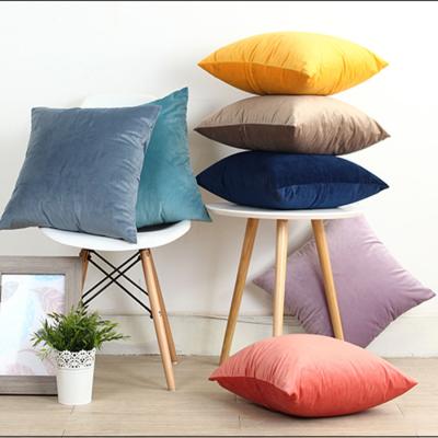 China Wholesale Breathable Solid Decorative Cushion Cover Velvet Velvet Fabric Luxury Printed Cushion for sale