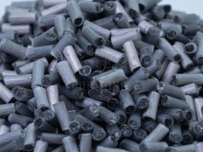 China Gray Conductive Plastic Masterbatch 60% Fiber Content for Antistatic Wheels for sale