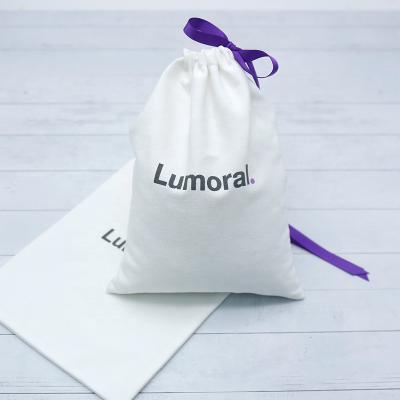 China Security Canvas Storage Logo Printed Custom White Drawstring Pockets Pouch Bag Wholesale Gift Packaging for sale