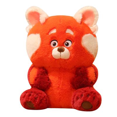 China Red Raccoon Plush Pillow Teddy Bear Stuffed Doll 25cm Stuffed Animal Soft Toy Wholesale Custom OEM for sale