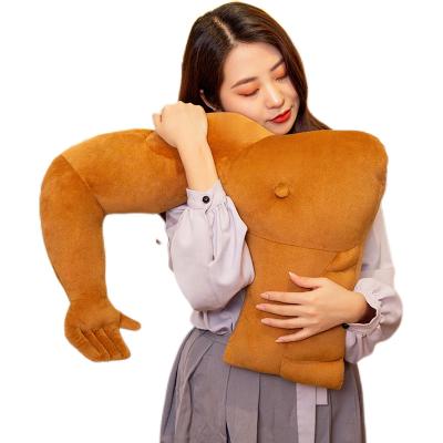 China Funny plump plush toy male muscle pillow function girl pillow arm friend ferocious male pillow for sale