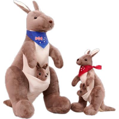 China Custom Plush 35cm Plush Soft Plush Pillow Australian Soft Baby Sound Doll Kangaroo Plush Animal Toy for sale