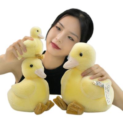 China 2022 custom wholesale popular plush simulation animal yellow duck stuffed soft and lovely plush duck toy pillow for sale