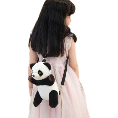 China Wholesale Custom Travel Bag Mini Kids Stuffed Animal Panda Backpack Soft Toy Plush Panda Backpack School Backpack for sale