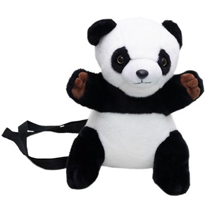 China Wholesale Customized Plush Toy Panda Soft Moving Backpack Kids Backpack Mini Plush Panda School Bag for sale