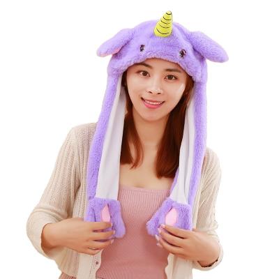 China Wholesale COMMON Christmas Party Plush Cute Soft Toy Unicorn Soft Hat Winter Warm Toys for sale