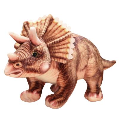 China Wholesale Realistic Stuffed Toys Manufacturer Dinosaur Triceratops Plush Dolls Jurassic Tiles Dino Plush for sale