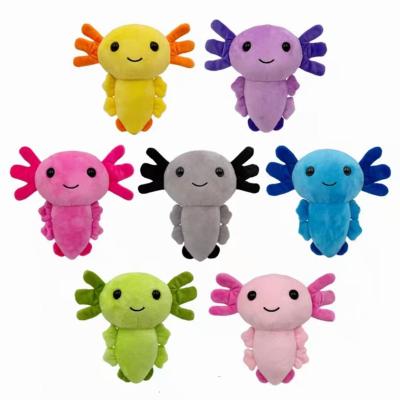 China Wholesale Plush Forest Flat Reptile Mexican Axolotl Stuffed Doll Toy Halloween Gift Salamander Soft Plush Pillow for sale