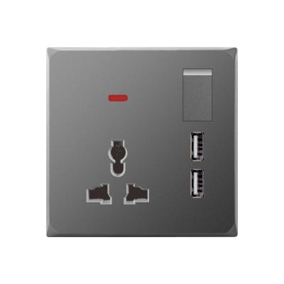 China China Nature UK Micro USB 16A Wall Switch Socket 250V British Standard British Standard Electrical Panel Fireproof For Easy To Install for sale