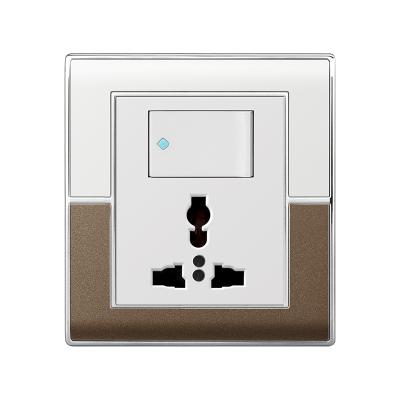 China Easy Install Latest Hot Selling Wall Switches PC Home Electrical Switches Acrylic Socket Wholesale for sale