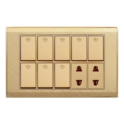 China Easy Install Wholesale Industrial Acrylic Power Socket Wall Light Switches From China Factory for sale