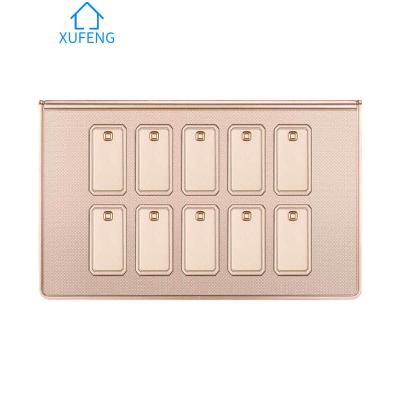 China Free Sample Safety Electric Victorian Stainless Steel Plate Wall Knob Wall Switch Electrical Outlet for sale