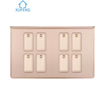 China Security Wall Switch 4gang 1 Stainless Steel Plate Electric Wall ES Switch for sale