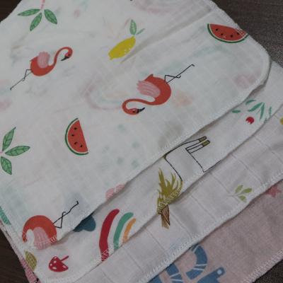 China Cheap Price Cartoon Character Handkerchiefs Baby Hand Towel For Cotton Gauze for sale