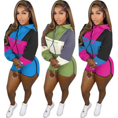 China Custom Joggers QUICK DRY Hood Sets Clothing Long Sleeves Logo Ladies Two Piece Outfits 2 Piece Sweatshirts Complete Short Casual Biker Gear for sale